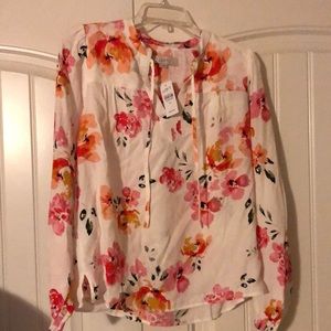 Loft blouse multi-colored size XS